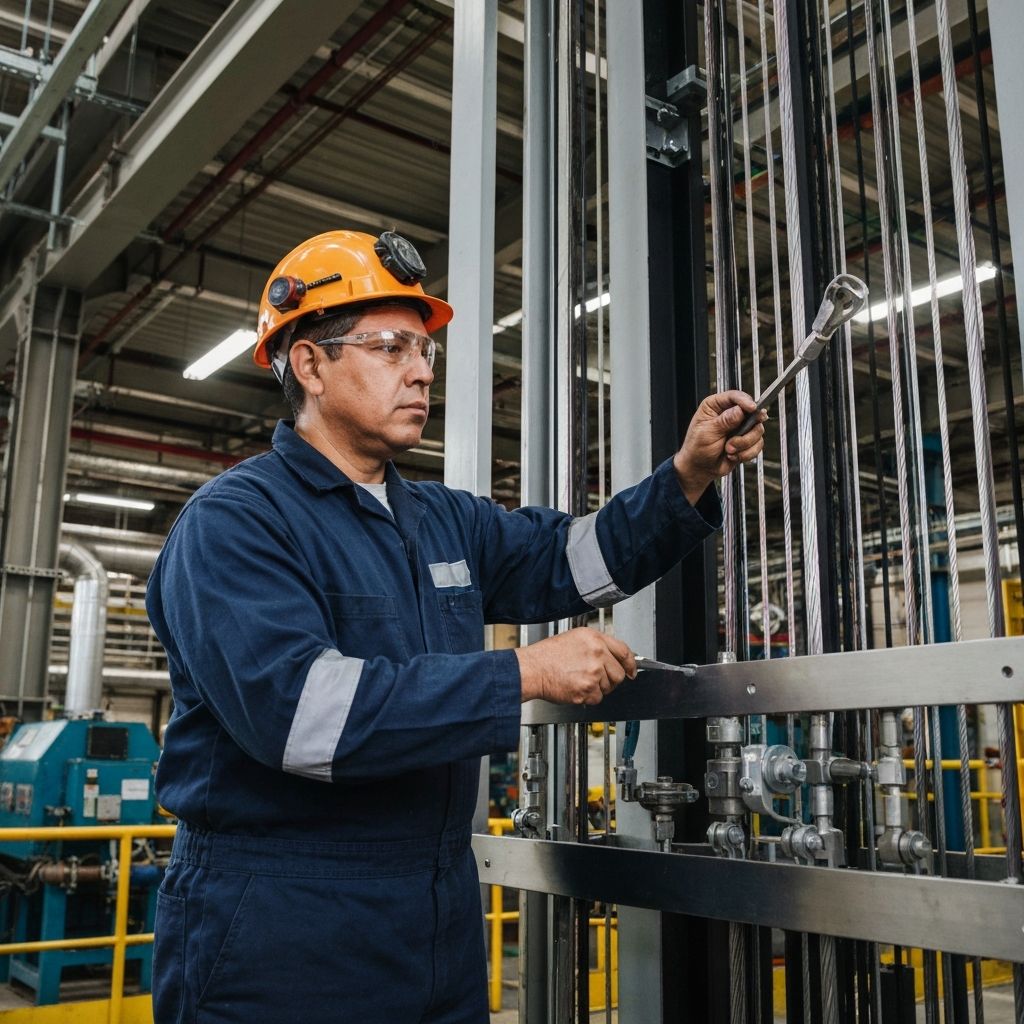 Trabajo de mantenimiento de elevadores