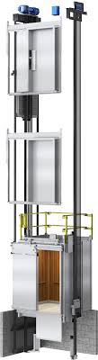 Conjunto de elevador residencial EPCCSA con estructura, cabina y barandal de protección